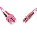Digitus LWL Patchkabel, Duplex, LC > SC Stecker, Multimode OM4 hellviolett, 3 Meter