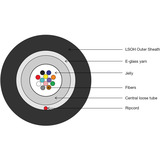Digitus Verlegekabel A/I-DQ(ZN)BH 50/125µ OM3 12F Dca schwarz, 1 Meter