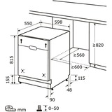 Exquisit EGSP1012-E-030E, Spülmaschine silber, 60 cm