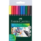 Faber-Castell Grip Fineliner, 0.4, 10er Kunststoffetui, Stift 