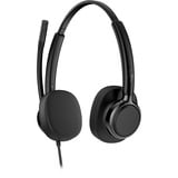 HP Poly Mission 425 kabelgebundenes Stereo-USB-Headset BULK schwarz, USB Type-C und Type-A, PU-Leder-Ohrpolster (Oberflächenmaterial)