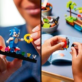 LEGO 21331 Ideas Sonic the Hedgehog - Green Hill Zone, Konstruktionsspielzeug Set mit Dr. Eggmann, Egg-Mobil und weiteren Figuren, Geschenkidee für Erwachsene