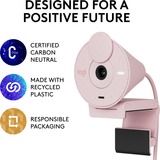 Logitech Brio 300, Webcam rosa, Rose