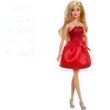 Mattel Rubinrote Barbie-Party-Modepuppe zum 80. Jubiläum in einem roten Kleid mit Zubehörteilen