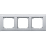 Merten Rahmen dreifach Aluminium bündiger Einbau aluminium, Retail