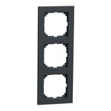 Merten Rahmen dreifach, Thermoplast edelmatt, Schutzart IP20, Maße 90x234x12 mm anthrazit, Retail