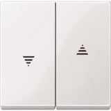 Merten Wippe für Schalter und Taster, zweiteilige Wippe mit Symbol Pfeile, glänzend, Thermoplast weiß (glänzend), Retail