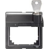 Merten Zwischenring Aquadesign mit Klappdeckel und Schloss, Abdeckung anthrazit, Retail