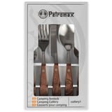 Petromax Camping Besteck, 5-teilig Griffe aus Walnussholz