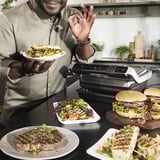 Tefal Optigrill Deluxe GC707D, Kontaktgrill silber/schwarz, 2.000 Watt