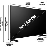 Telefunken XF40P900S, LED-Fernseher 102 cm (40 Zoll), schwarz, FullHD, Triple Tuner, Mediaplayer