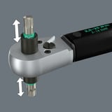 Wera Drehmomentschlüssel mit Durchsteckvierkant Click-Torque Lock A 6 R/L schwarz/grün, Abtrieb 1/4" Bit-Aufnahme, 2,5 bis 25Nm