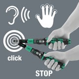 Wera Drehmomentschlüssel mit Durchsteckvierkant Click-Torque Lock A 6 R/L schwarz/grün, Abtrieb 1/4" Bit-Aufnahme, 2,5 bis 25Nm