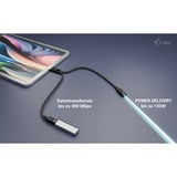 i-tec USB-C Kabel Splitter Audio/Daten, Adapter schwarz, Power Delivery 100W
