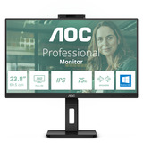 AOC 24P3CW, LED-Monitor 60.5 cm (23.8 Zoll), schwarz, FullHD, IPS, LS, Webcam, Mikrofon, 100Hz Panel
