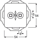 Busch-Jaeger Potentialausgleich weiß 2-fach Unterputz, Dose weiß, Retail