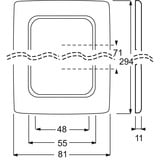 Busch-Jaeger Rahmen vierfach für Kanalabdeckungen weiß, Retail