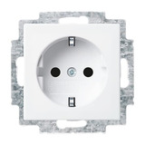 Busch-Jaeger Schutzkontakt-Steckdosen-Einsatz mit erhöhtem Berührungsschutz weiß, Retail