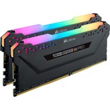 Corsair DIMM 16 GB DDR4-3200 Kit, Arbeitsspeicher schwarz, CMW16GX4M2C3200C16, Vengeance RGB PRO, XMP