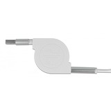 DeLOCK USB Aufrollladekabel, USB-A > Micro-USB + USB-C + Lightning weiß/silber, ca. 1 Meter, nur Ladefunktion