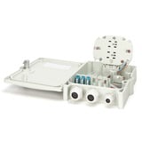 Digitus FTTH/FTTB-Anschlussgehäuse, bestückt, OS2, 12 Fasern, Spleißbox grau, LC/PC
