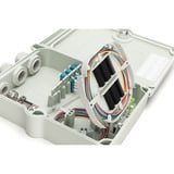 Digitus FTTH/FTTB-Anschlussgehäuse, bestückt, OS2, 12 Fasern, Spleißbox grau, LC/PC