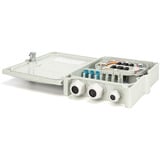 Digitus FTTH/FTTB-Anschlussgehäuse, bestückt, OS2, 12 Fasern, Spleißbox grau, LC/PC