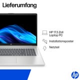 HP 17-cp3284ng, Notebook silber, AMD Ryzen 7 7730U, AMD Radeon Graphics, 16 GB DDR4, 1 TB (1 TB SSD), ohne Betriebssystem
