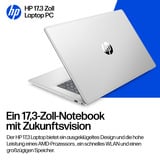 HP 17-cp3284ng, Notebook silber, AMD Ryzen 7 7730U, AMD Radeon Graphics, 16 GB DDR4, 1 TB (1 TB SSD), ohne Betriebssystem
