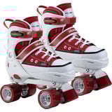 HUDORA Roller Skates Gr. 36-39, Rollschuhe rot/weiß, Sneaker-Look