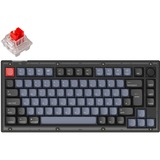 Keychron V1 Knob, Gaming-Tastatur schwarz/blaugrau, DE-Layout, Keychron K Pro Red, Hot-Swap, RGB