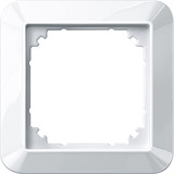 Merten Rahmen einfach mit glänzender Oberfläche, Thermoplast, Schutzart IP20, Maße 80,5x80,5x10,1 mm weiß (glänzend), Retail