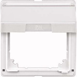 Merten Zwischenring Aquadesign mit Klappdeckel und Beschriftungsfeld, Abdeckung weiß, Retail