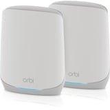 Netgear Orbi WiFi6 Tri-Band Mesh System 2er Set, Mesh Router weiß