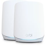 Netgear Orbi WiFi6 Tri-Band Mesh System 2er Set, Mesh Router weiß