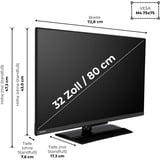 Toshiba 32LV3E63DA, LED-Fernseher 80 cm (32 Zoll), schwarz, FullHD, Triple Tuner, SmartTV, VIDAA