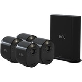 Arlo Ultra 2 Spotlight, Überwachungskamera schwarz, 4K, WLAN, 4x Kameras, 1x Basistation