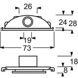 Busch-Jaeger Leitungseinführung für Rohre mit metrischem Gewinde M 20 x 1,5, Befestigung/Montage blau, Retail