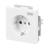 Busch-Jaeger Schutzkontakt-Steckdose mit Aufdruck EDV weiß, Retail