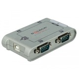 DeLOCK USB 2.0 > 4x Seriell RS-232 Adapter silber