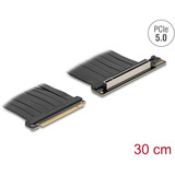 DeLOCK  Riser Karte PCI E 5.0 x16>x16 Slot 90° mit Kabel 30cm, Riser Card schwarz