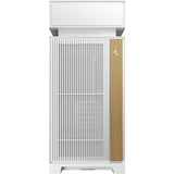 DeepCool CL660 WH, Tower-Gehäuse weiß/holz, Tempered Glass