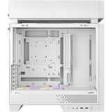 DeepCool CL660 WH, Tower-Gehäuse weiß/holz, Tempered Glass