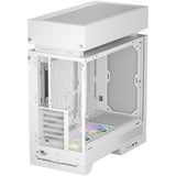 DeepCool CL660 WH, Tower-Gehäuse weiß/holz, Tempered Glass