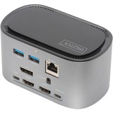 Digitus 11-Port USB-C Docking Station, Dockingstation silber/schwarz