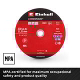 EINHELL Trennscheibe dünn, Ø 230 x 2,0mm, 3 Stück für Winkelschleifer