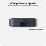  Hyper Drive EcoSmart USB4 SSD Enclosure, Laufwerksgehäuse dunkelblau