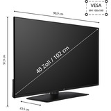 JVC LT-40VF5355, LED-Fernseher 100 cm (40 Zoll), schwarz, FullHD, Tripple Tuner, Smart TV, TiVo Betriebssystem