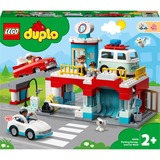 LEGO 10948 DUPLO Parkhaus mit Autowaschanlage, Konstruktionsspielzeug Parkhaus Spielzeug für Kinder ab 2 Jahren, Kleinkinder Spielzeug