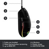 Logitech Gaming G203 LIGHTSYNC, Gaming-Maus schwarz